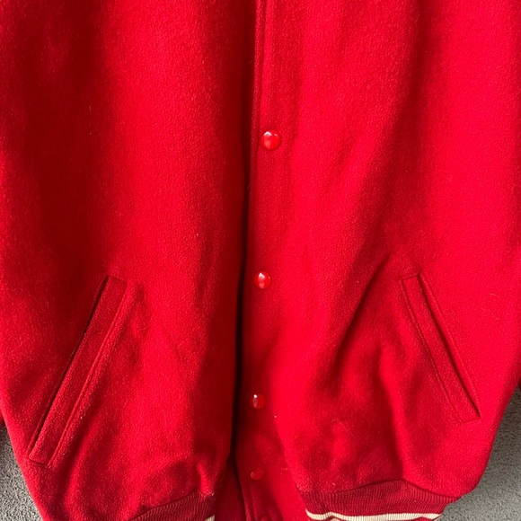 Engineers UBC,Red Wool Varsity Jacket, Unisex Clothes, Vintage Wool Jacket,Gift - Picture 10 of 11